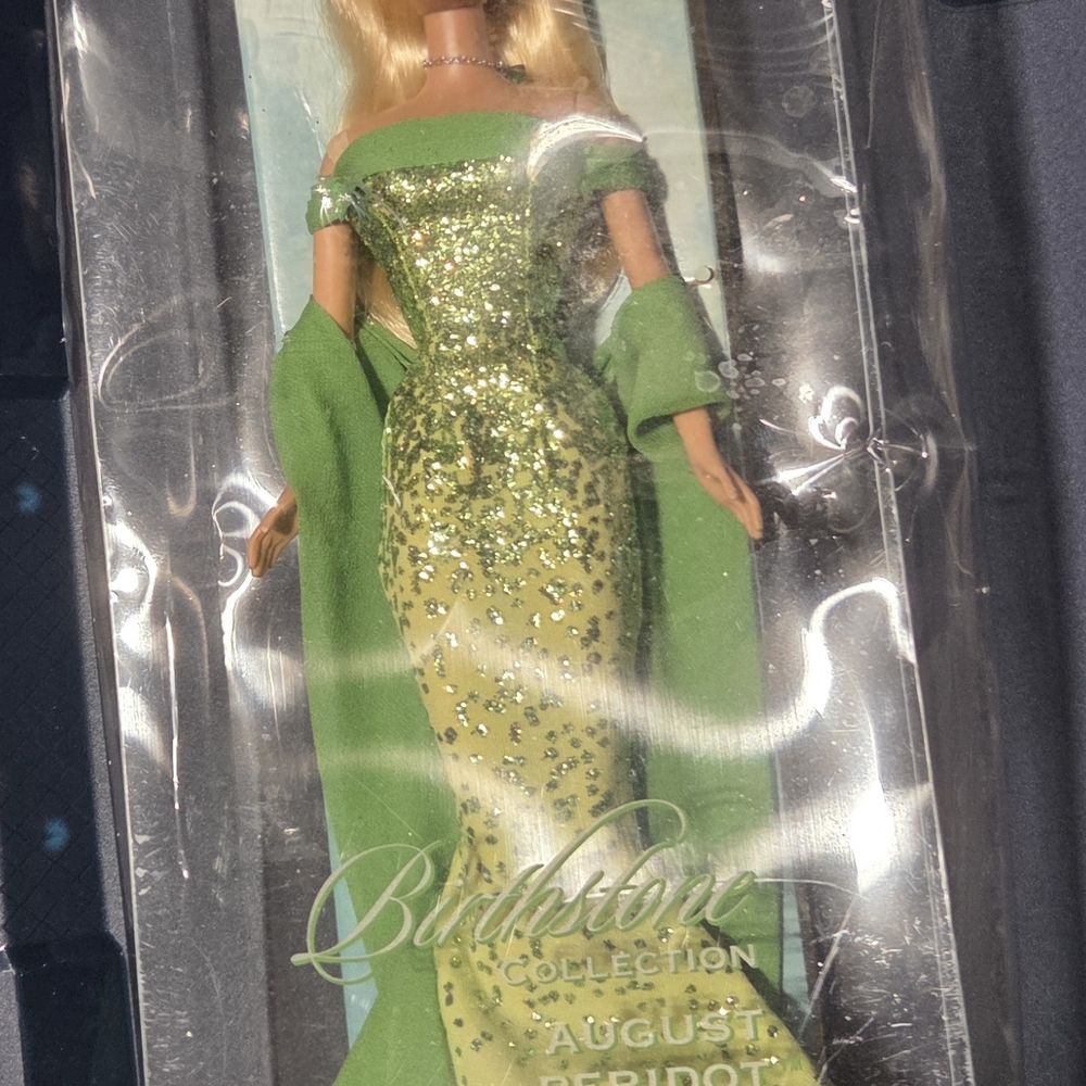 Birthday Collection "August Peridot" Green Sequin Gown Doll